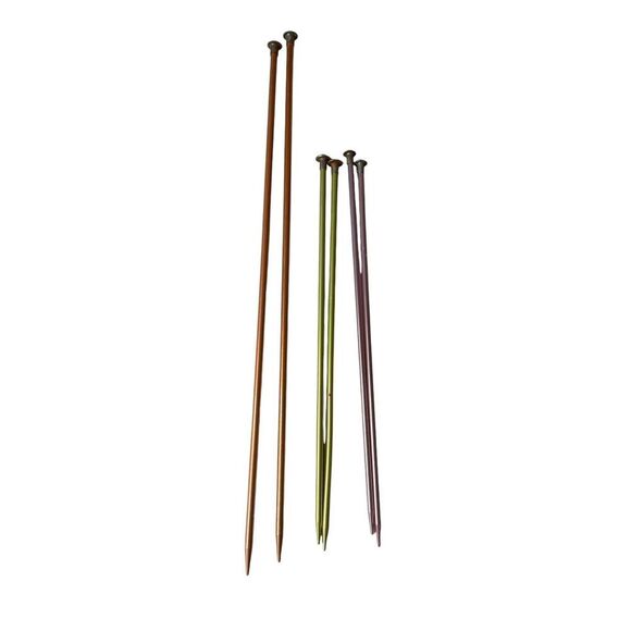 3 Sets Of Vintage Knitting  Needles #9, #8 #5 Aluminum Lot 10" &‎ 14" - Picture 1 of 6